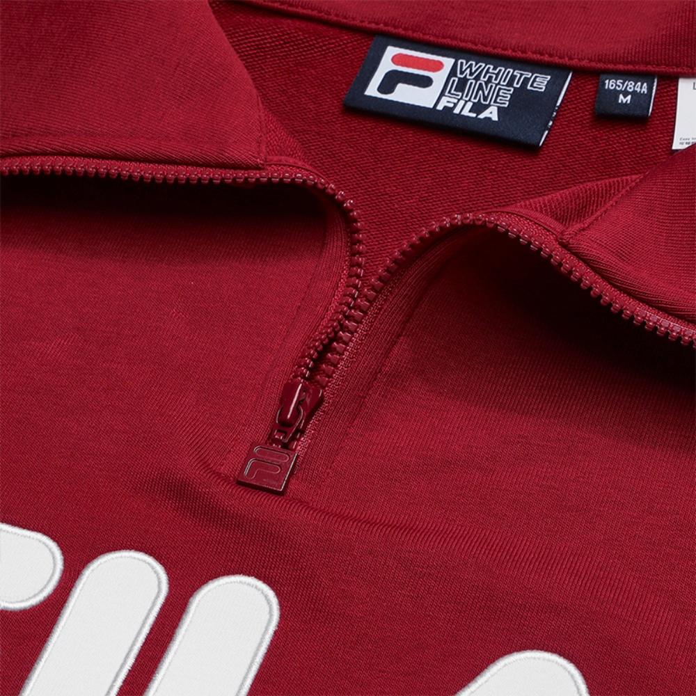 Fila Original Fashion Classic Retro Casual Versatile Comfortable Loose Pullover Sweatshirt Women Sweatshirt Red F61W549204FWI