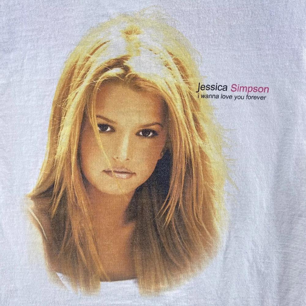 Jessica Simpson Wanna Love You Forever Cotton White T Shirt For Men Unisex T-Shirt XXXL
