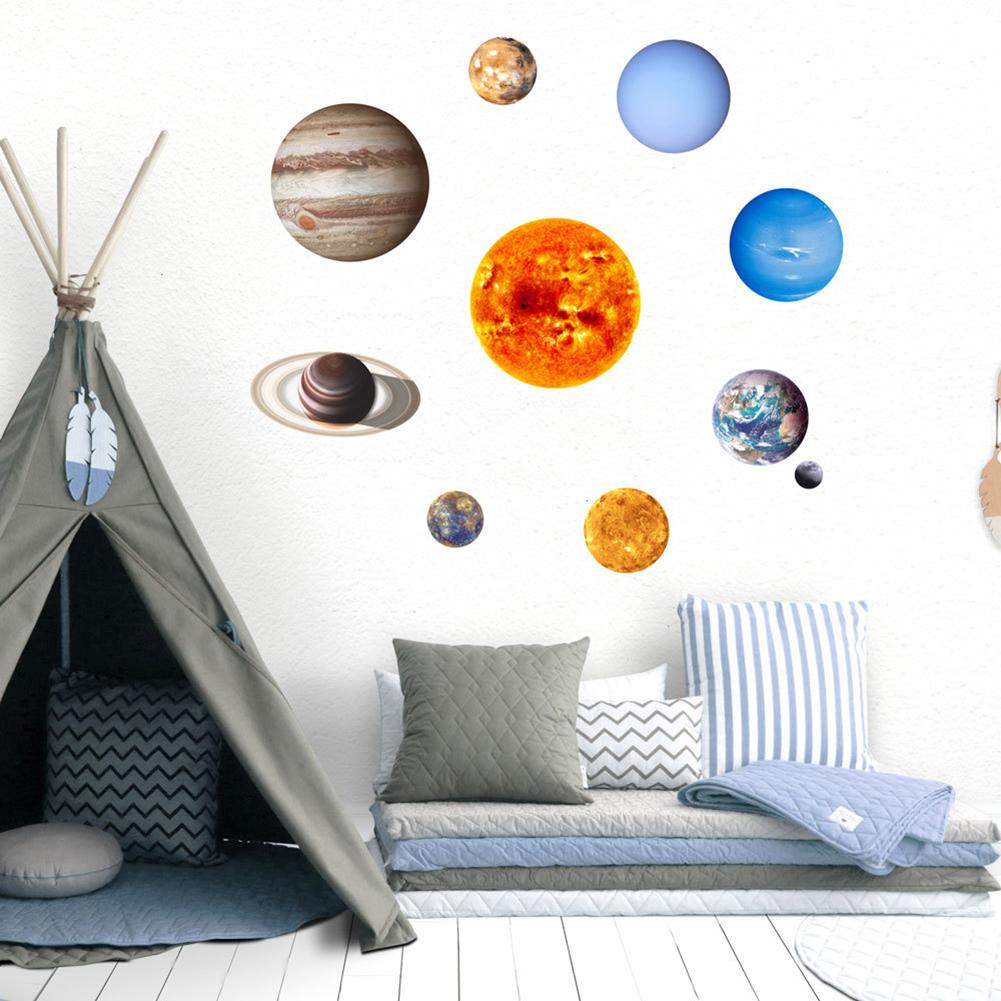 Luminous Solar System Themed Glowing Wall Sticker Home Decor for Children Room Bedroom  Less Than Br More Than