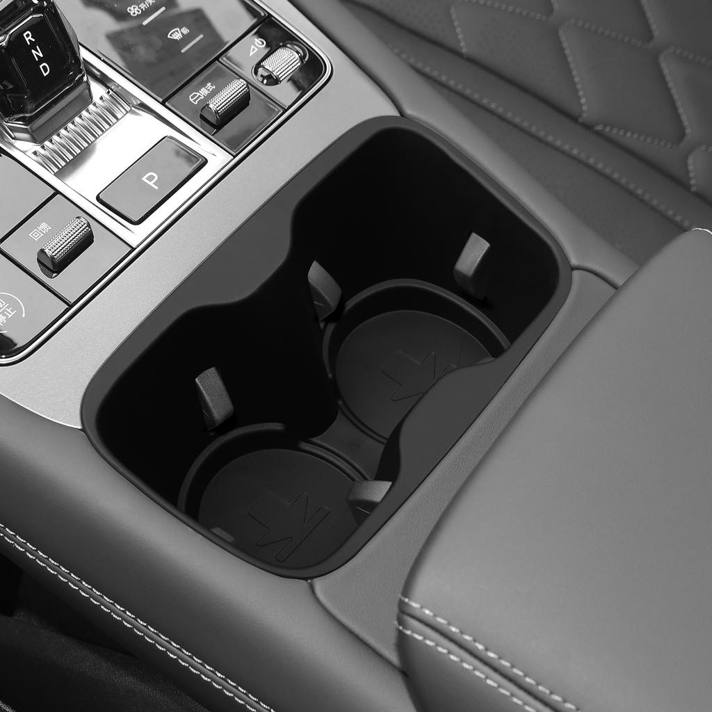 for BYD Sealion 7 EV 2024 2025 Cup Holder Storage Tray Shock-Absorbing Central Armrest Cup Box TPE Tidying