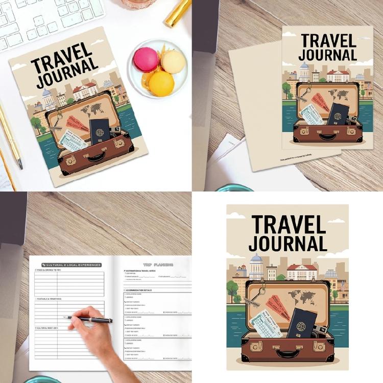 Travel Journal Notebook for Capturing Memory and Adventures Travel Scrapbook Vacation Itinerary Organizers Planner Gift