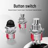 Metal Push Button Switch with Waterproof Cap, M12 Self-Resetting Latching & Self-Locking, 3P6P Power On Restart