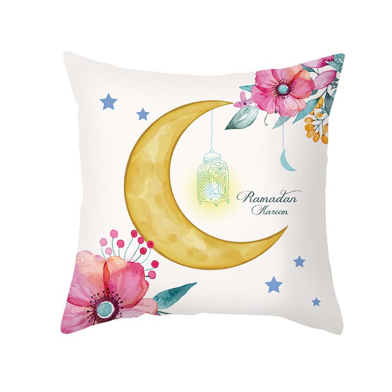 2024 Eid Mubarak Pillowcase Decor for Home Sofa Cushion Cover Islamic Ramadan Kareem Decoration Mosque Muslim Pillow Cover Gifts