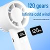 Portable High-Speed Handheld Fan with 120 Adjustable Speeds, USB Charging, and Hanging Buckle for Outdoor Use