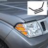 Glossy Piano Black Headlight Eyebrow Trim Sticker for Nissan Frontier 2009-2017