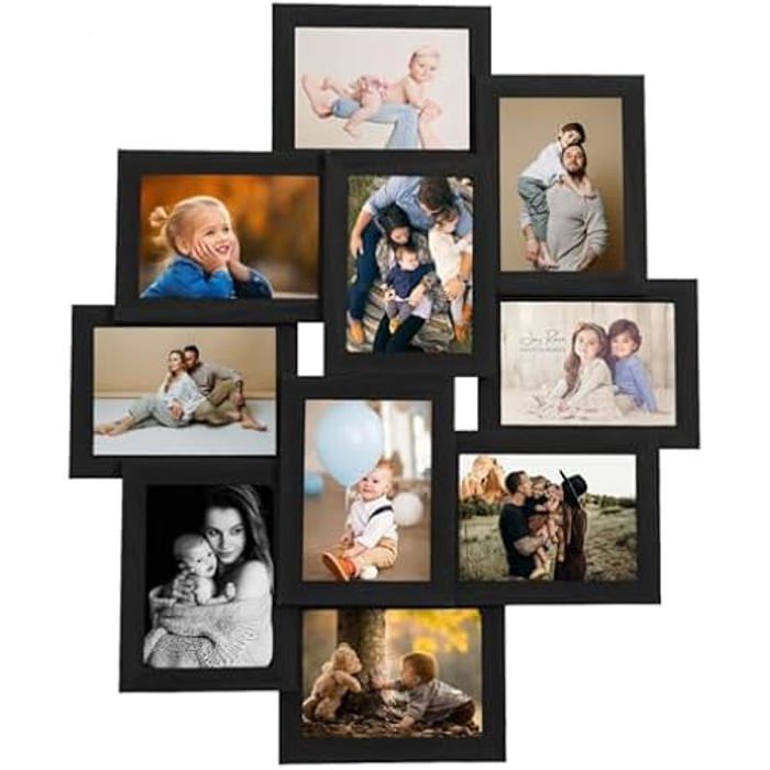 Photo Frame - VIDAXL - Collage of Frames - Black - 10 Photos - 13x18 Cm
