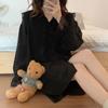 Summer Dress Long Pajama Womens Sleeved White Shirt Oversized Pajama Medium Length Ice Silk Shirt