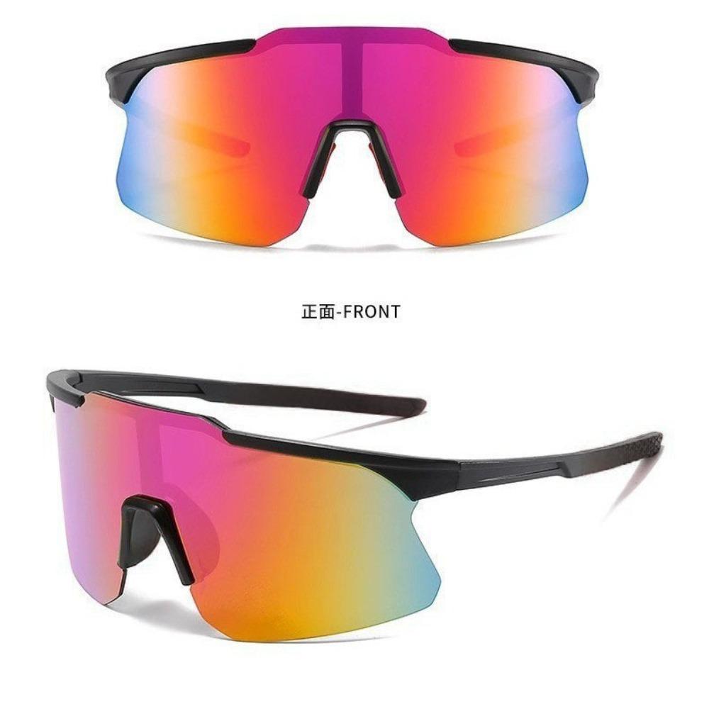 

New Outdoor Cycling Sunglasses Ski Goggles Windproof for Mountain Bike Road Sports Large Frame glasses + black zipper box + mirror cloth