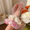 Solid Colour Camellia Flower Hair Ring Female Mori Fresh High Elasticity Scrunchie Sweet Hair Accessories