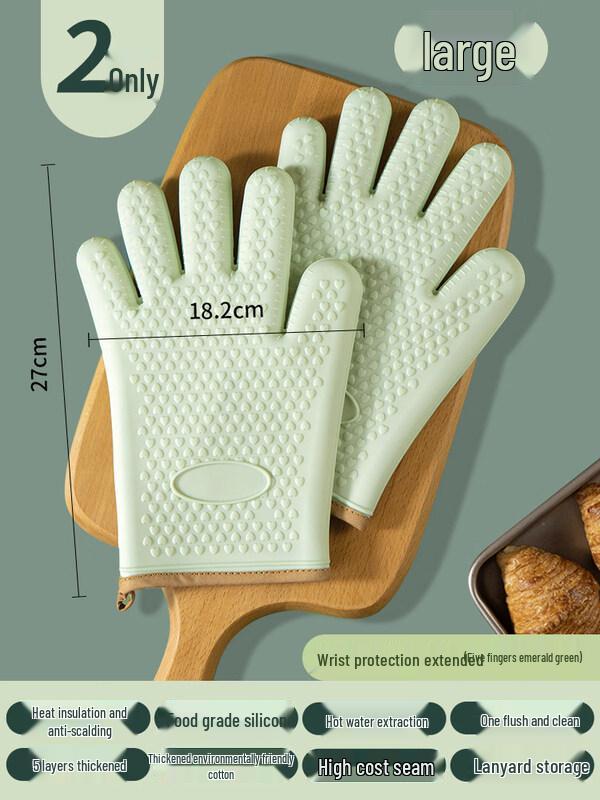 ZISIZ Heat-Resistant Silicone Kitchen Gloves