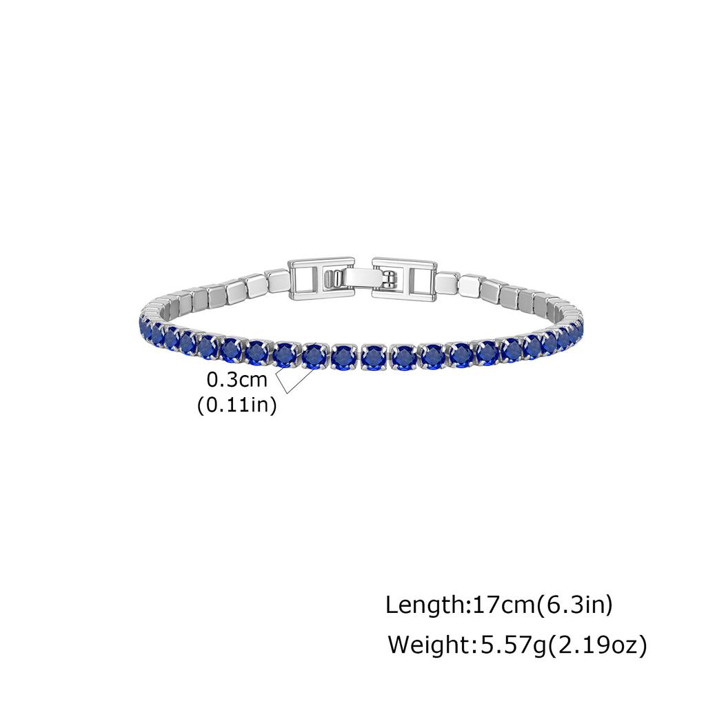 Adjustable Colorful Crystal Tennis Bracelet for Women High Quality 3mm Cubic Zircon Chain Bracelets Luxury Fashion Jewelry Gift