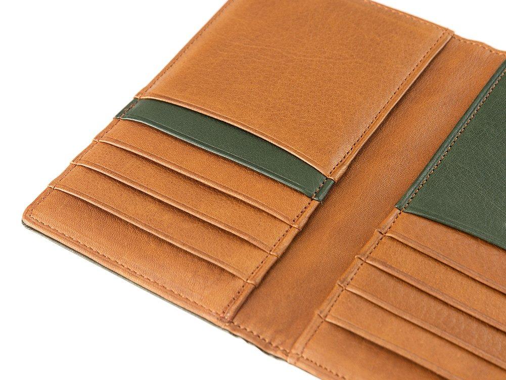 Cypris Silky Kip Card Case, Holds 10 Cards, Soft Leather, Men's Gift, Father's Day Gift, Birthday Gift, Boyfriend Gift, Green, 1771