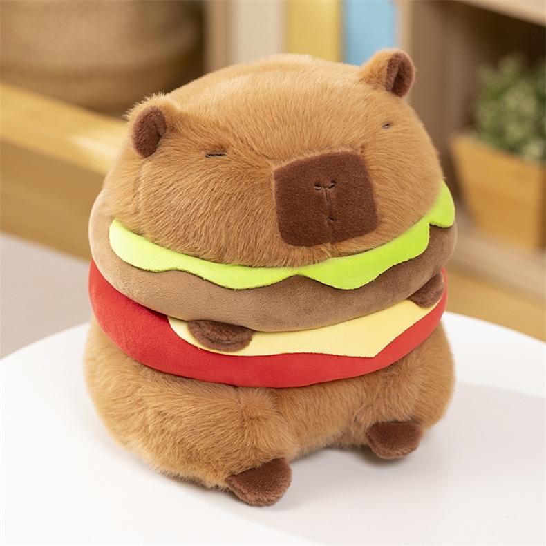 

New Cute Burger Dolphin Doll Burger Kapibala Doll Children s Plush Toy Doll 30cm