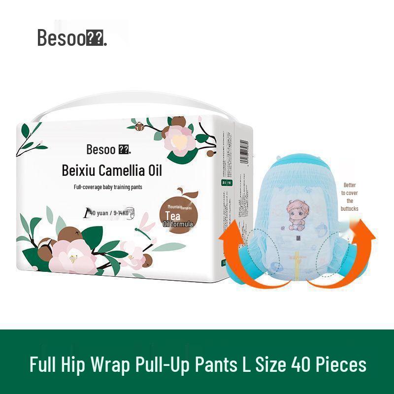 Aceite de Camelia de Alta Calidad Bei Xiu para Bebé con Antirojeces - Pañales Pull-Up