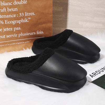 Fashion Couple Slippers Men 's Eva Casual Cotton Shoes Winter Outdoor Snow Warm Plush Non-slip Thick Bottom Water Proof Explosive Style
