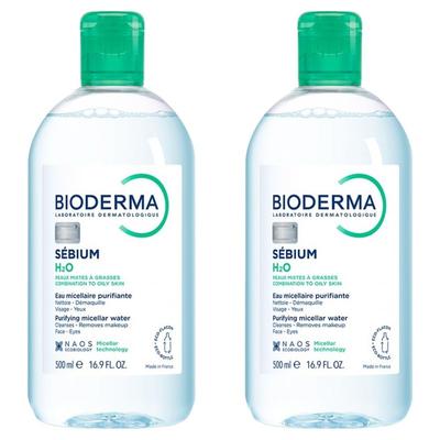 Bioderma Sebium H2O Cleansing Water, 500ml, 2 Pcs