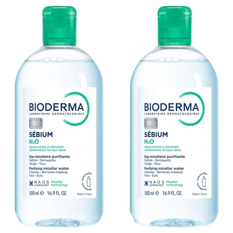 Bioderma Sebium H2O Cleansing Water, 500ml, 2 pcs