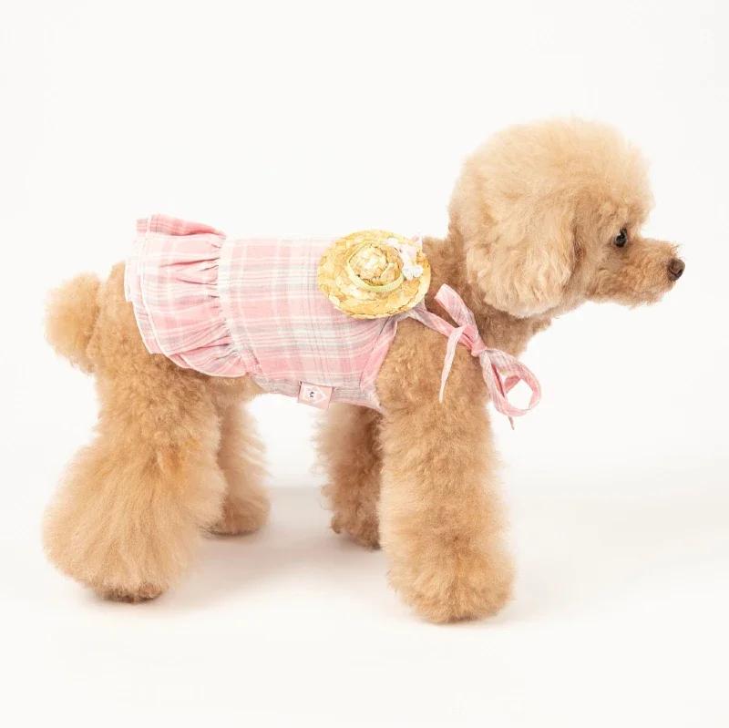 Paar Haustierkleidung Sommer Junge Hund Overall Hose Mädchen Hundekleid Welpen Kostüm Yorkshire Chihuahua Welpe Kleiner Hund Kostüm Rock