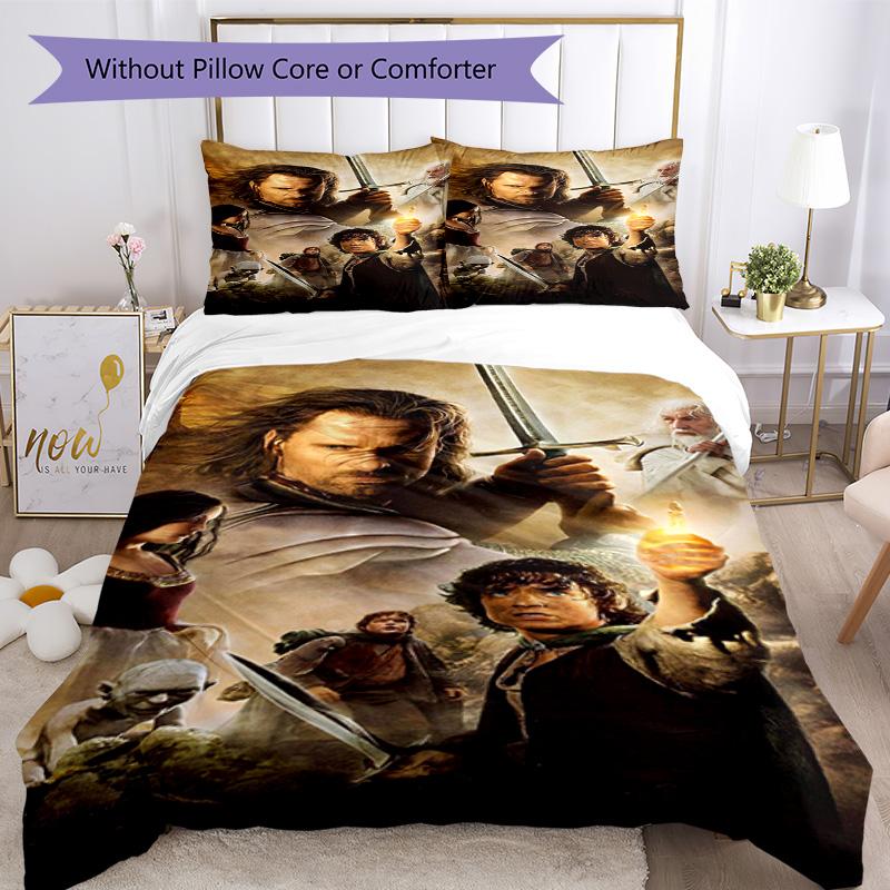 Lord Rings Quilt Cover Set Suitable for Playroom Machine Washable Perfect Gift for Friends Family