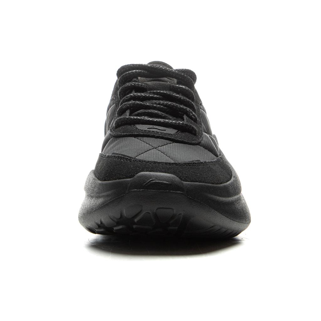New LiNing Cloud Wave Lace Cushioned Anti Slip And Wear Resistant Lightweight Low Top Casual Shoes Men's Black AGLU299-2