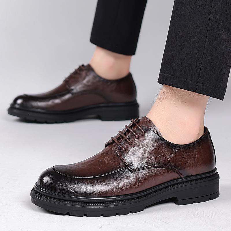 Fashion Luxury Lace-Up Fashion Dress Shoes British Style Wedding Oxfords Footwear Mens Casual Business Shoes New Social Male Shoes