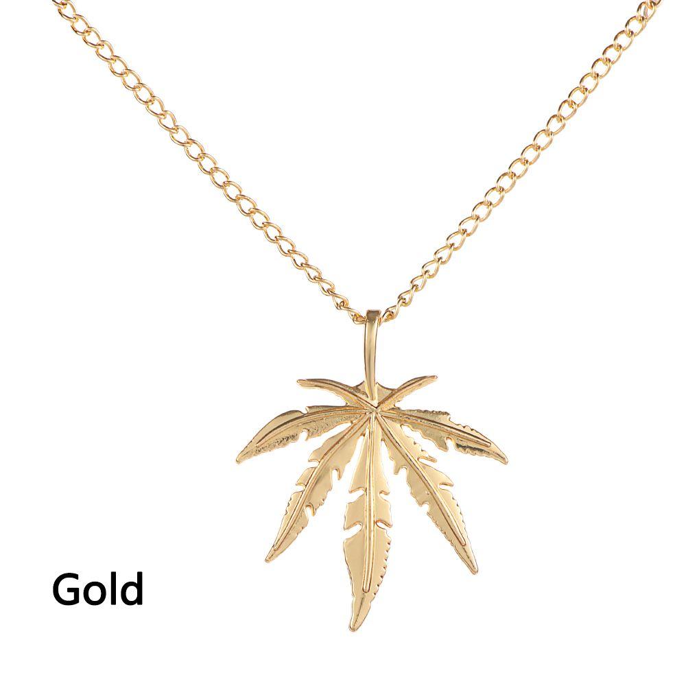 Gift Fashion Titanium Steel Rock Punk Retro Hip Hop Choker Leaf Pendant Maple Leaf Necklace