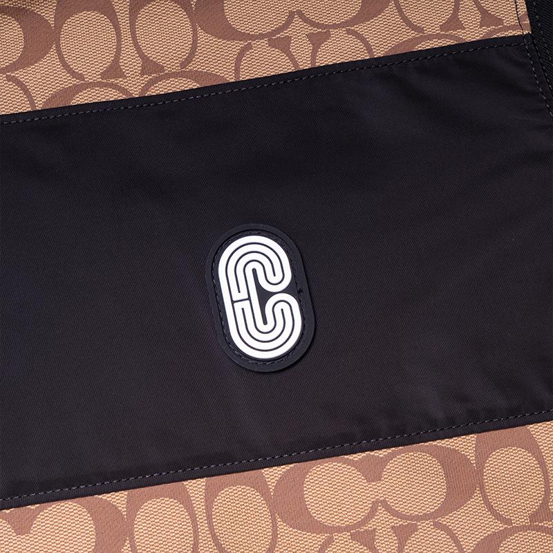 Coach Ss22 Logo Print Patchwork Sweatshirt Men tops Khaki C7828-OFZ