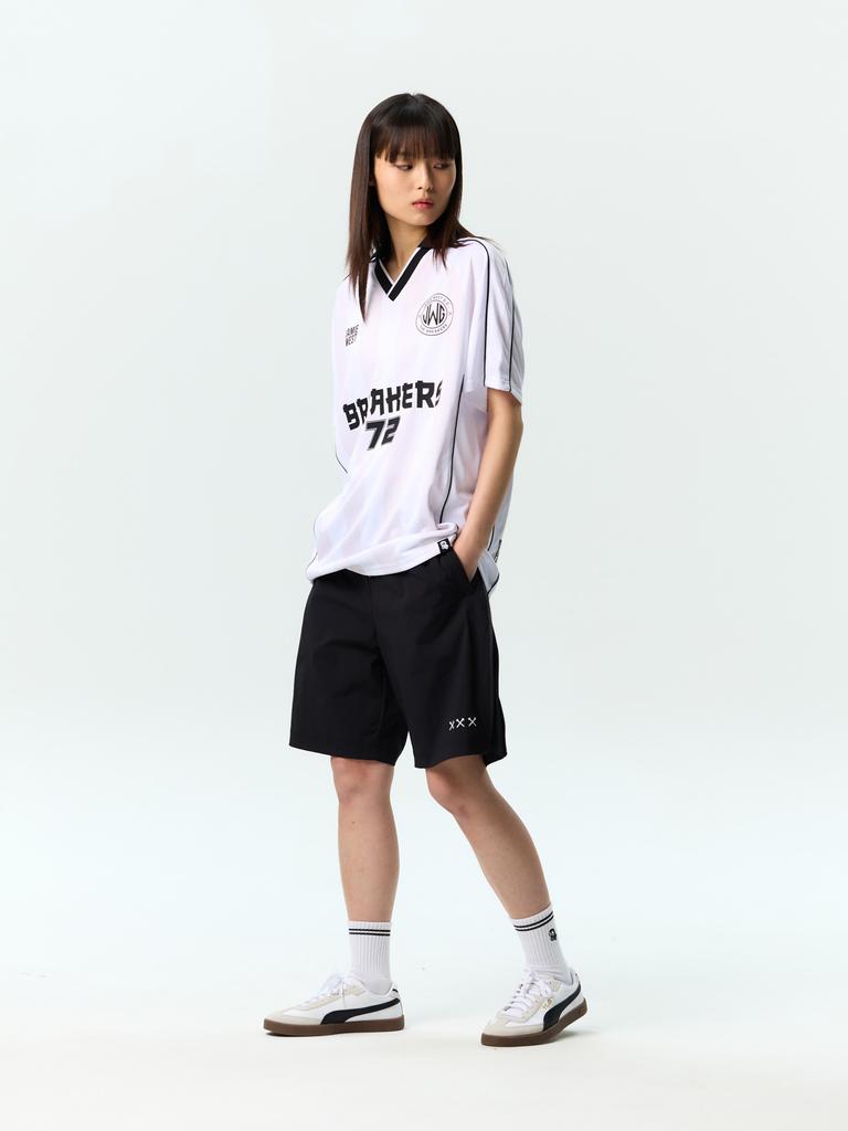 Jeimiweseuteu Breakers Football Striped Polo Shirt (White)