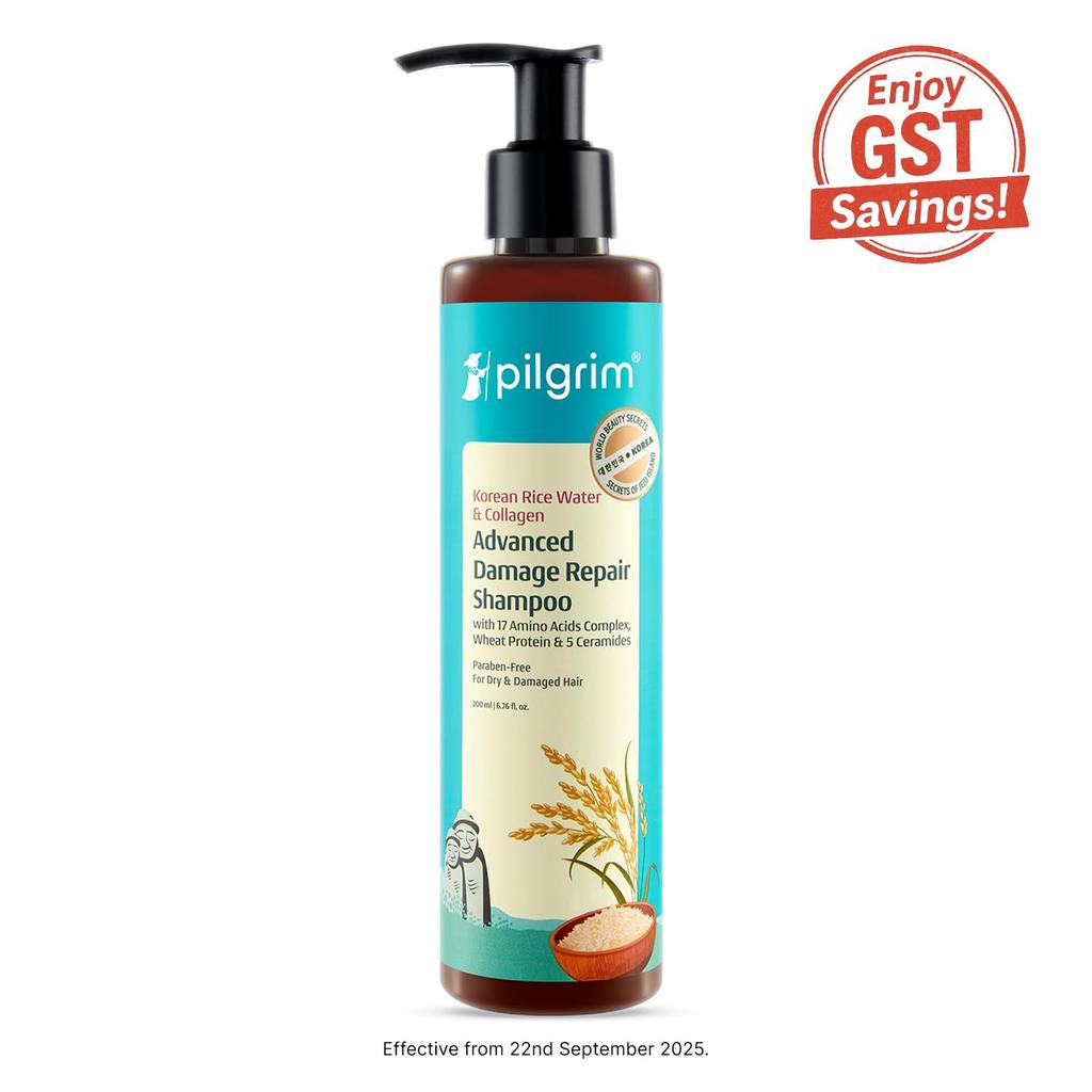 Pilgrim Advanced Damage Repair Schampo För Torrt Och Skadat Hår Med Frisskontroll Glansvård 200 ml Unisex Daglig Användning
