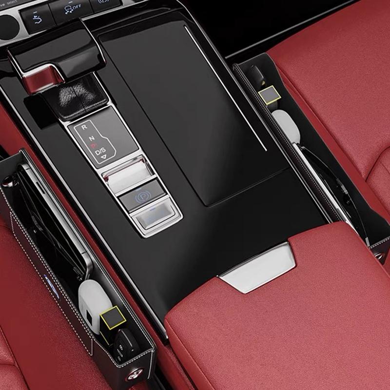 Car Seat Gap Organizer Leather Storage Box Auto Interior Accessories For VW Volkswagen Golf Polo Passat Tiguan Touran Jetta GTI