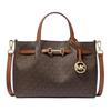 MK Carson Logo Horsebit Faux Leather Tote Bag Women Tote Bags Dark-Brown Acorn-Brown 35S5G2ZS5T-BROWN