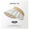 Sunscreen Hat Summer Female Sunshade UV Protection Empty Top Vinyl Shell Hat Large Brim Sunshade Face Outdoor Cycling Hat