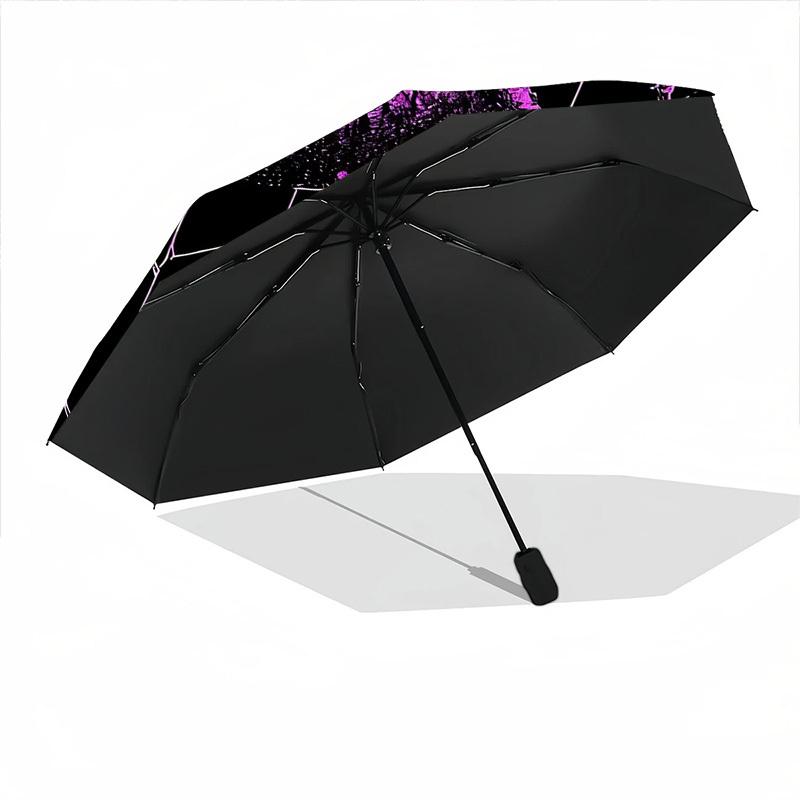 1pc Eye Spider Automatic Folding Umbrella, Lightweight Retractable Compact Travel Umbrella, 8-Rib Sturdy Frame, Fine Outdoor Umbrella120