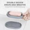New Creative Soap Dish Portable Plastic Household Bathroom Soap Case Holder Double Soap Box Dispenser Soap Rack Accessories