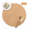 38cm European Style Round Woven Mats & Pads, Heat-Resistant and Non-Slip Place Mats for Dining Table, Ideal for Outdoor Picnic