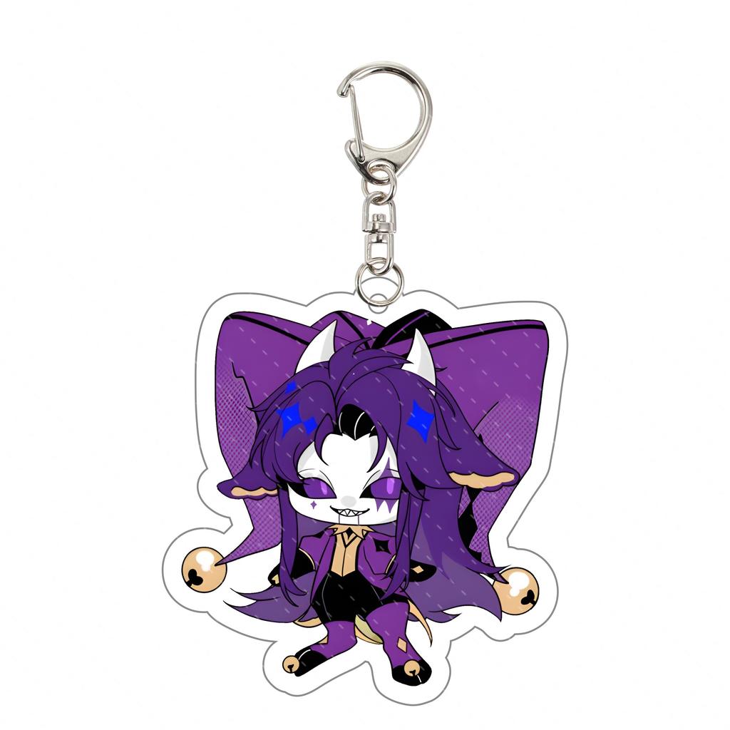 The Freak Circus Otome Game Acrylic Keychain 5.5cm Pierrot Harlequin Double-sided HD Print Collectible Desk Decor Fan Gift