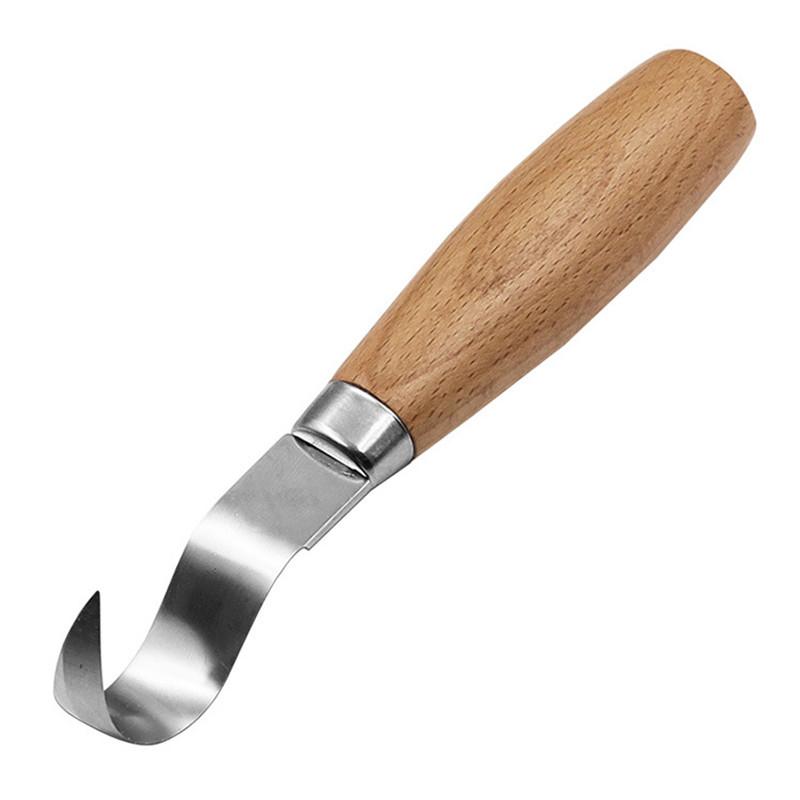 Treskjærekniv Meiselkrok Kniv Utskjæringsverktøy Ergonomisk trebearbeidingsskje Slitesterk skjev nybegynnere Skulpturell profesjonell