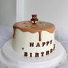 Red Cartoon Bear Birthday Cake Candle
