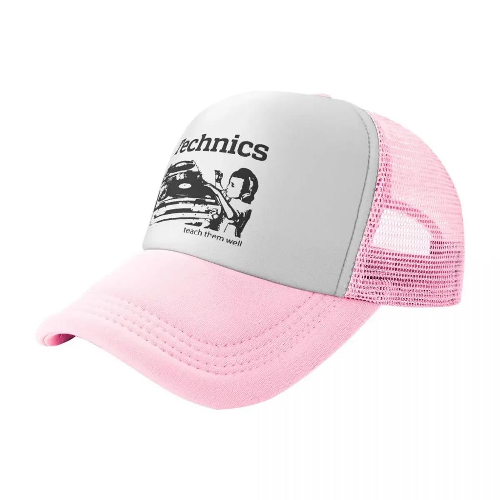 Dj Technics Teach Them Well Mesh Baseball Caps Men Women Fitted Sun Hat Adjustable Snapback Caps Sports Cap Autumn Trucker Hats