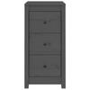 Vidaxl Cabinets, 2 Pcs, Grey 40X35X80 Cm, Solid Pine Wood