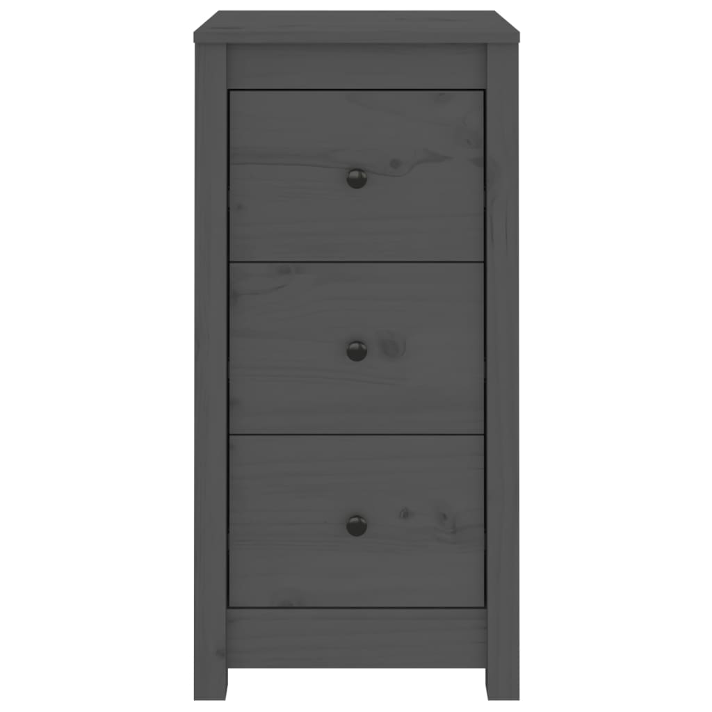 Vidaxl Cabinets, 2 Pcs, Grey 40X35X80 Cm, Solid Pine Wood