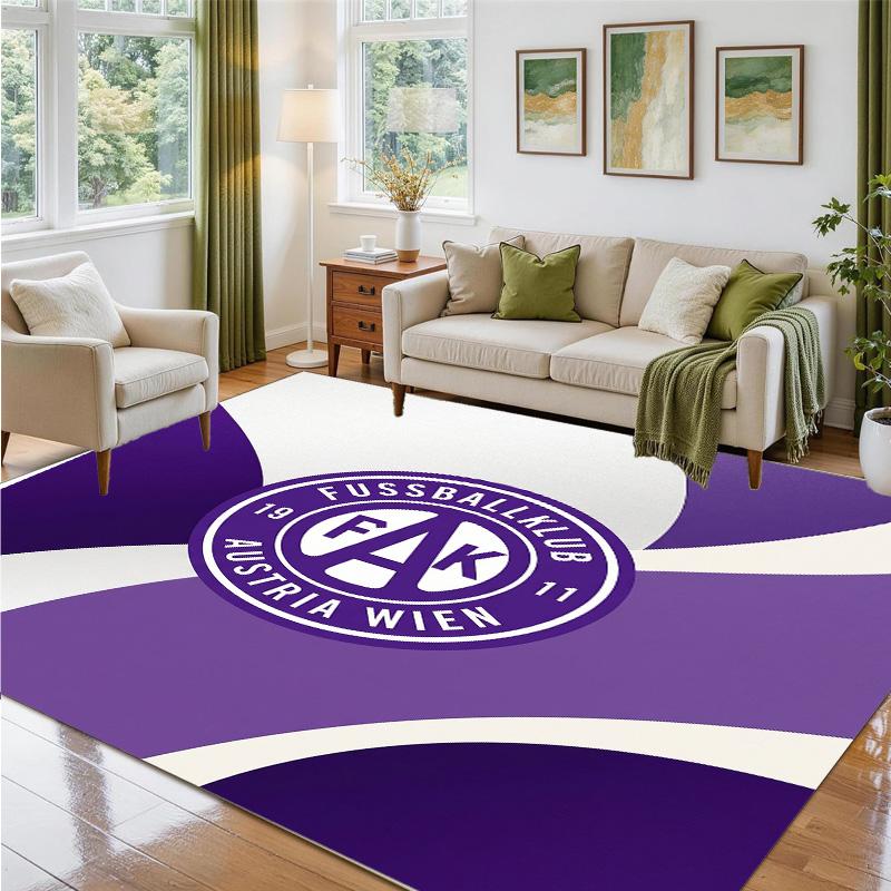 Austria Wien FC Design Crystal Velvet Rug Soft Decorative Mat for Bedroom Entrance