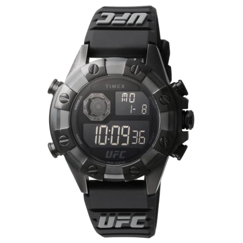 

TIMEX UFC Kick Digital Quartz Watch, 10 ATM Water Resistant, Mineral Glass, 51.5mm, TW2V87000, Men s, Black