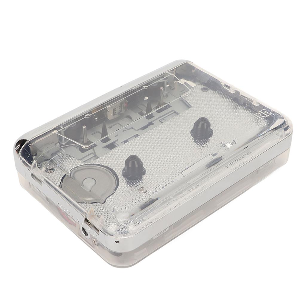 Cassette to MP3 Converter Retro HiFi Stereo Sound USB Cassette Tape Player with Transparent Shell