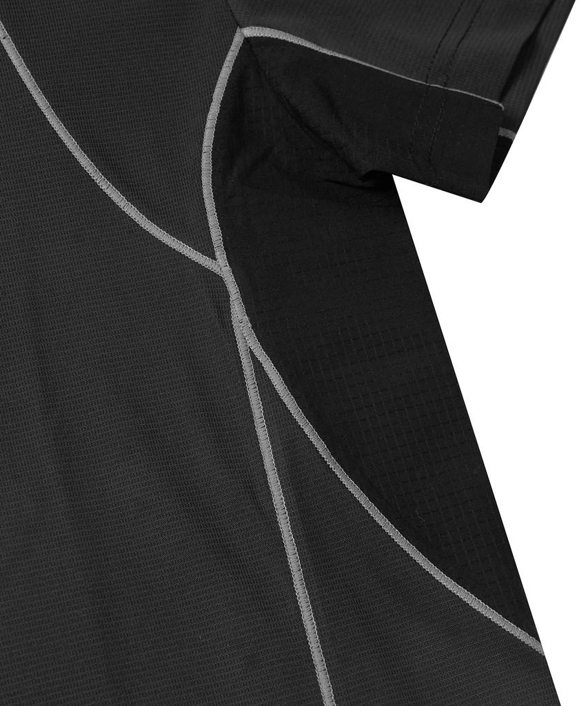 PHYPS MOTORCYCLE H-Tech Mesh Ventilation Half Jersey Sleeve Black