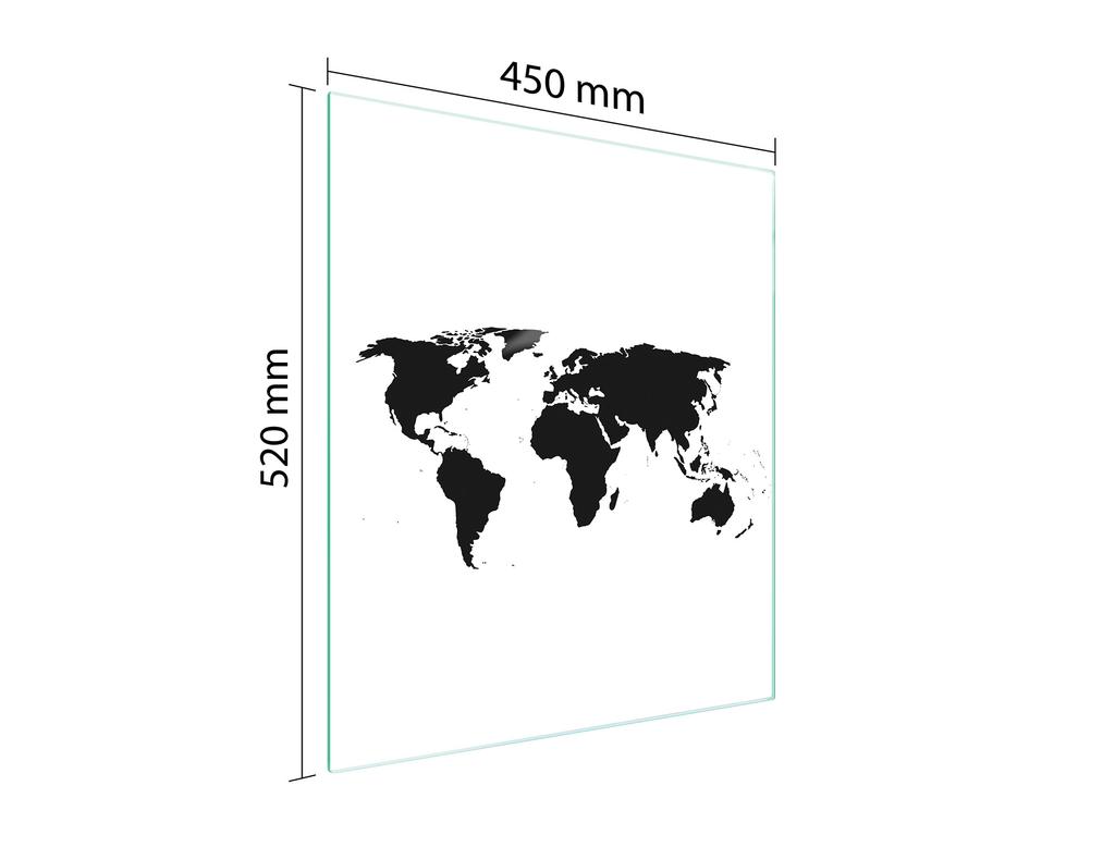 SZKLANA DESKA DO KROJENIA 45x52 MAPA