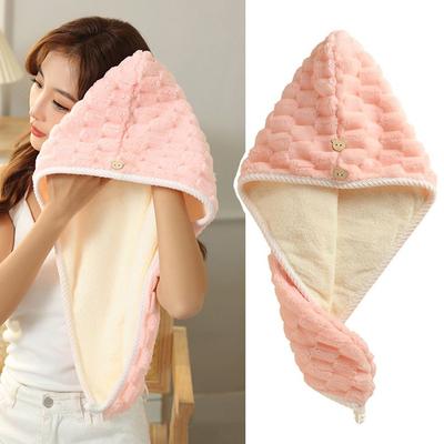 Verstellbare Kappe für nasses und trockenes Haar, saugfähiges Mikrofaser-Haartuch, schnelltrocknendes Haartuch-Wrap für Damen