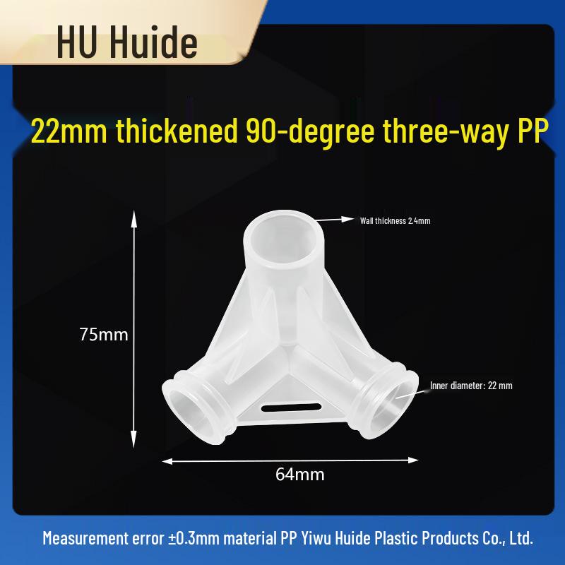 Three-Dimensional Plastic Right Angle Joint Connector for Tent and Studio Accessories