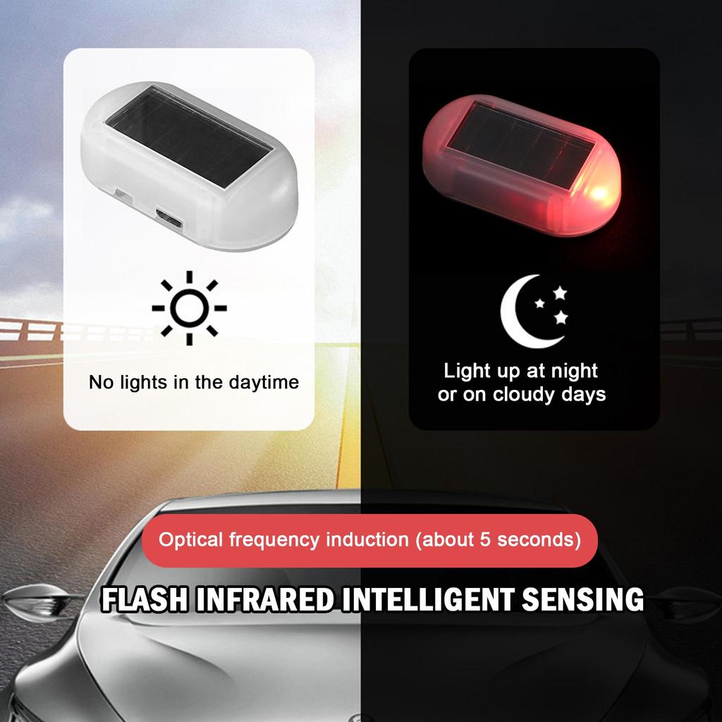 Buy Solar Powered Car Security Light Fake Simulated Dummy Flashing LED