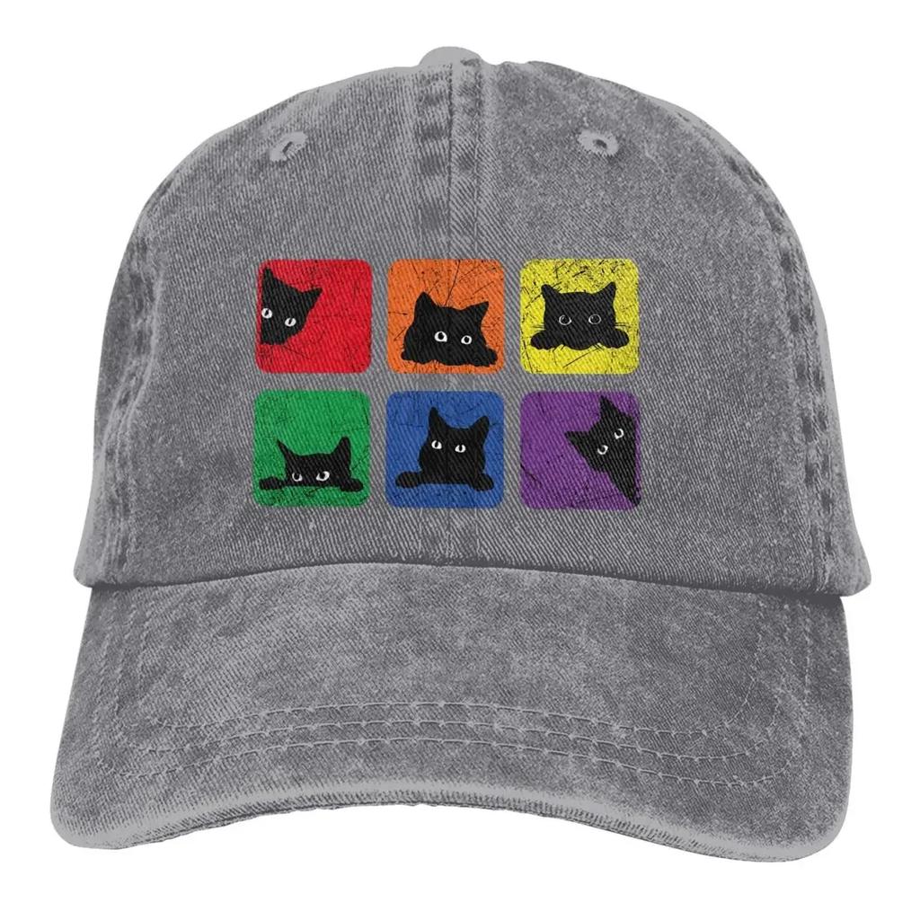 Chapéus de cowboy de cor pura, chapéu feminino amante de gatos, viseira de sol, bonés de beisebol, orgulho LGBT, amor gay, boné de caminhoneiro com pala, chapéu de pai